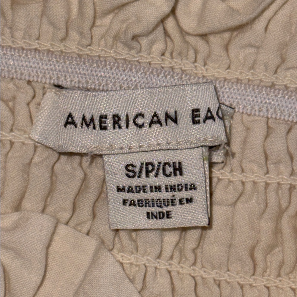 American Eagle Smocked Eyelet Mini Sundress SZ Small - Picture 7 of 9